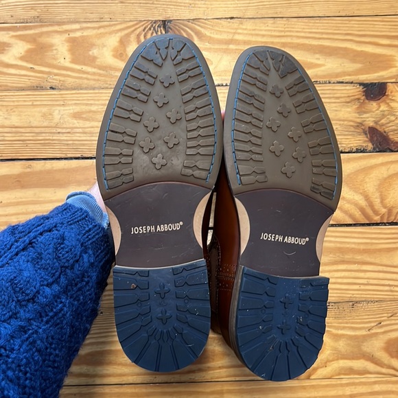 Joseph Abboud brown leather ankle pull on boots men’s 8.5 D - Picture 5 of 7